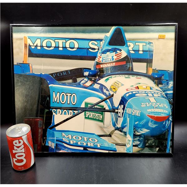Vintage Framed Moto-Sport Advertising Board