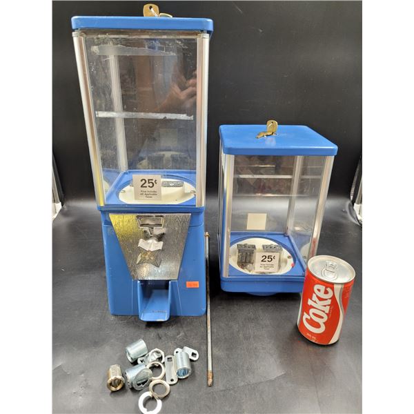 Vintage 25¢ Gumball Vending Machines and Parts