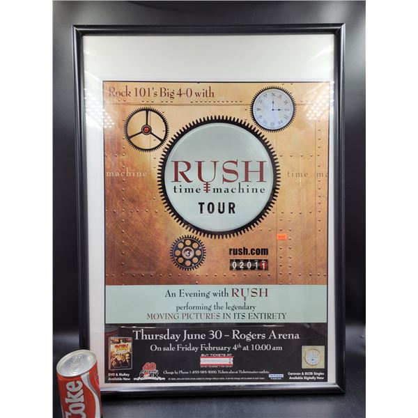 Vintage Framed Rush Concert Poster