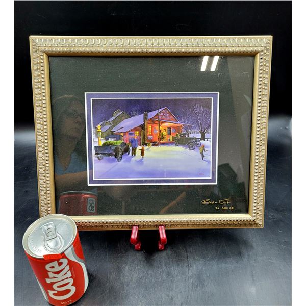 Vintage Framed & Signed Winter Painting