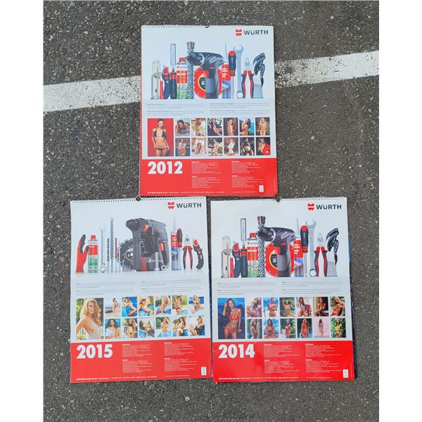 2012, 2014, 2015 Wurth Advertising Calendars