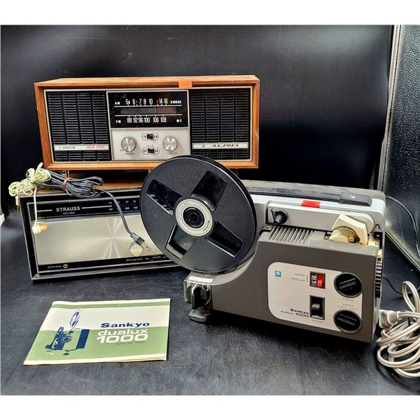 Vintage Radios, Atari C-380 Consle & Sankyo Dualux-1000 Projector