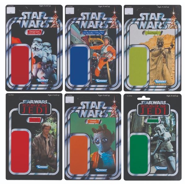 A Set of Star Wars Vintage Anniversary Unused Cardbacks.
