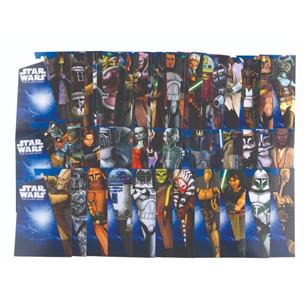 A Collection of "Star Wars: The Clone Wars"  Unused Cardbacks.