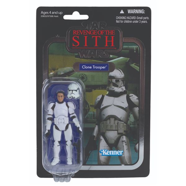 A Star Wars Clone Trooper Pre-Production Action Figure.