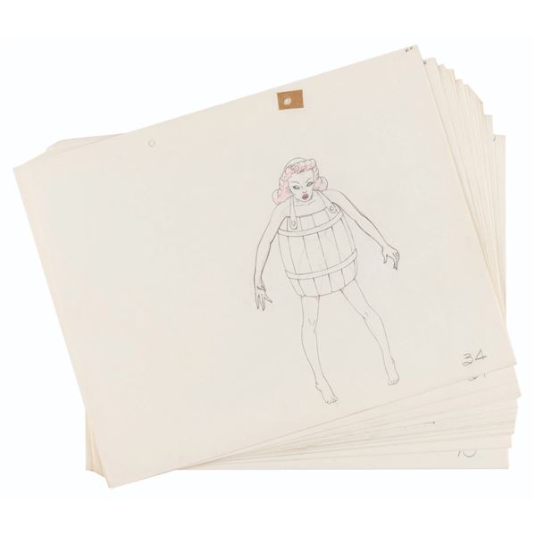 Hollywood Steps Out Sally Rand Production Drawings.