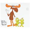 Image 2 : A Bullwinkle Scene Cel Signed by Bill Scott.