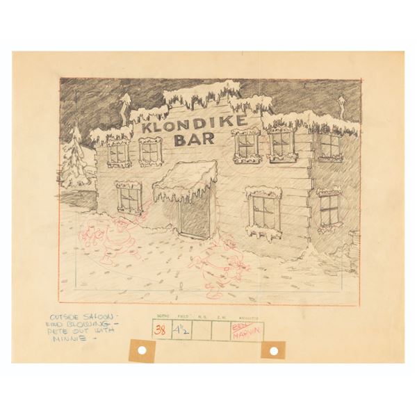 An Original Layout Drawing from "The Klondike Kid."