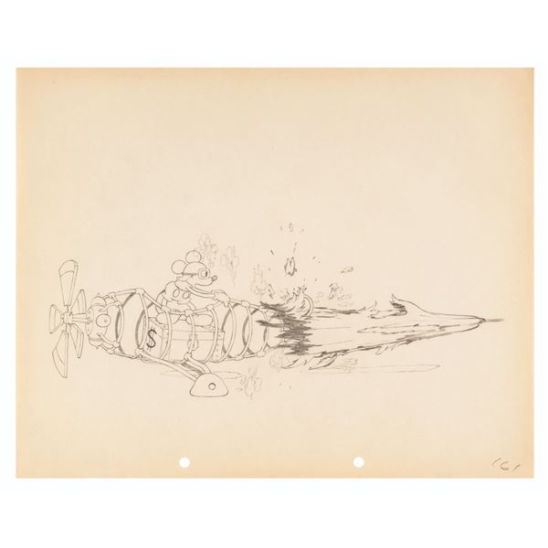 An Original Production Drawing from "The Mail Pilot."