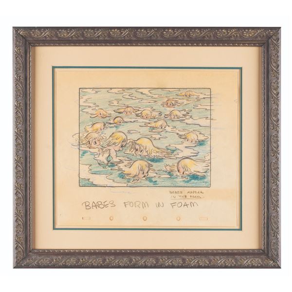A Silly Symphonies  Water Babies  Storyboard Panel.