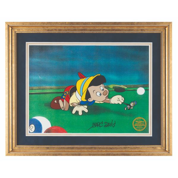 A Marc Davis Signed "Pinocchio" Sericel.