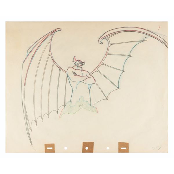 A  Fantasia  Chernabog Production Drawing.