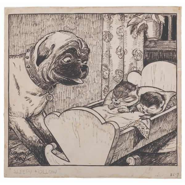 An Original Drawing by "Bambi" Artist Maurice Day.