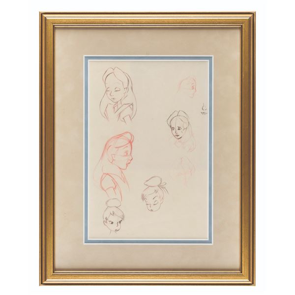 An Alice and Tinker Bell Character Study Drawing.