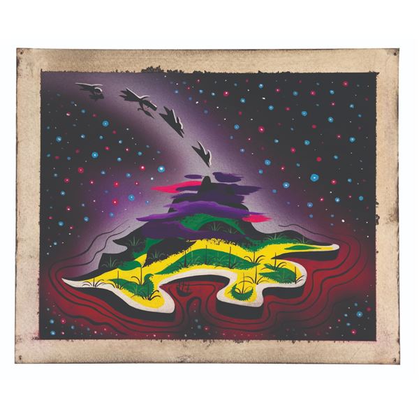 A Mary Blair "Peter Pan" Never Land Concept Painting.