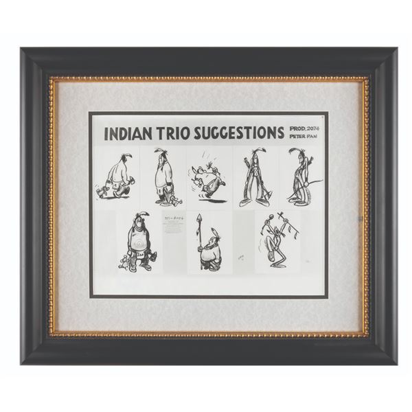 An Early "Peter Pan" Indian Trio Photostat Model Sheet.