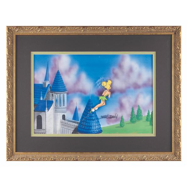 A Tinker Bell Production Cel Signed by Marc Davis.