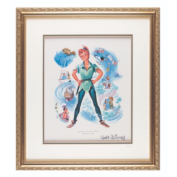 A 50th Anniversary Framed "Peter Pan" Pin Set.