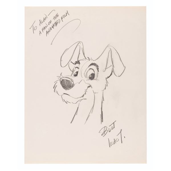 A Tramp Drawing Signed By Iwao Takamoto.