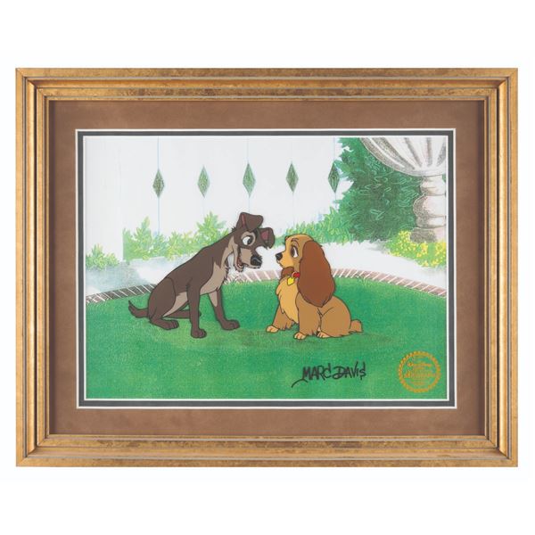 A Marc Davis Signed "Lady and the Tramp" Sericel.