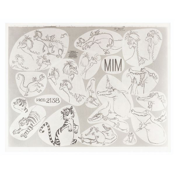 A Madam Mim Animals Photostat Model Sheet.