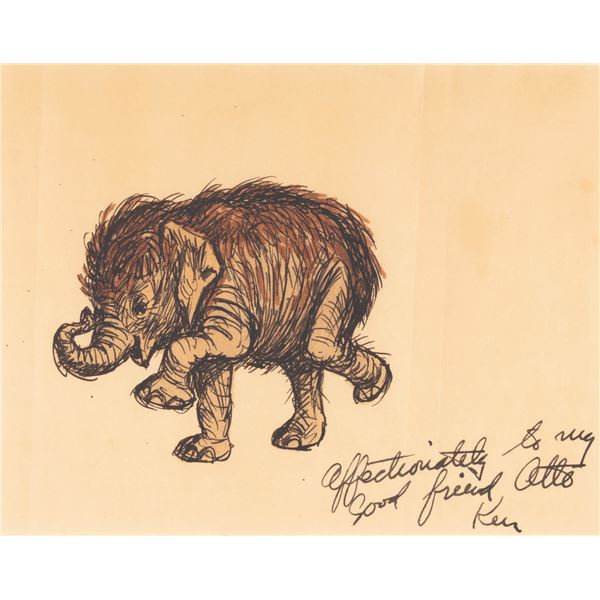 A  Jungle Book  Hathi Jr. Drawing by Ken Anderson.