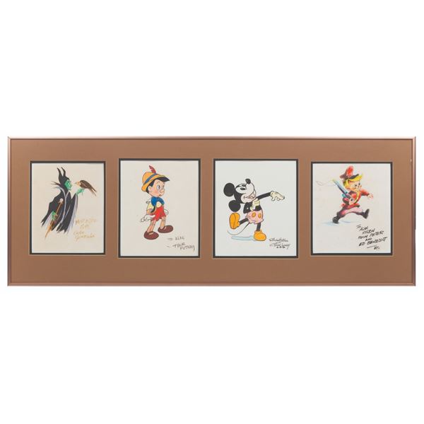 Framed Original Drawings by Legendary Animators.