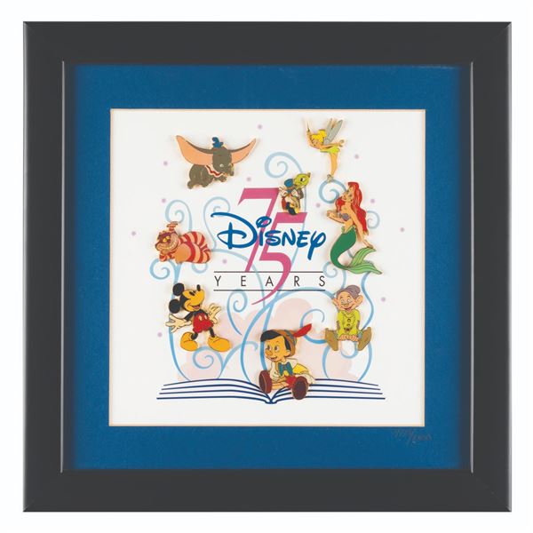 A Disney 75th Anniversary Pin Collection.