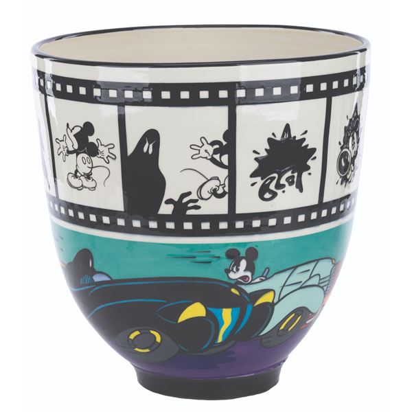 An Elisabete Gomes Mickey Mouse Charger Vase.