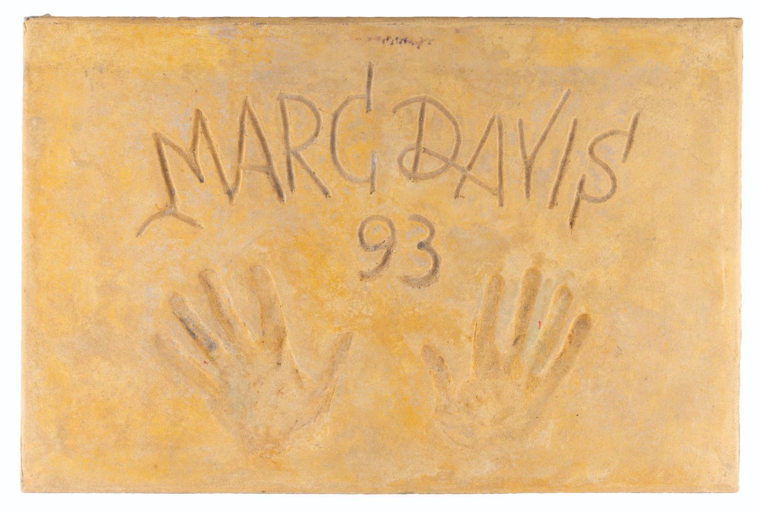Marc Davis' Cement Handprints and Signature.