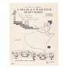 Image 1 : A Dream is a Wish Your Heart Makes Signed Sheet Music.