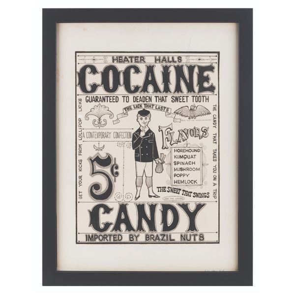 Rolly Crump's "Cocaine" Doper Poster Original Artwork.
