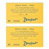 Image 2 : A Pair of 1955 Disneyland Press Passes.