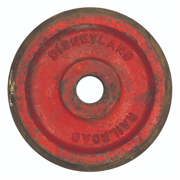 A 1955 Original Disneyland Railroad Train Wheel.
