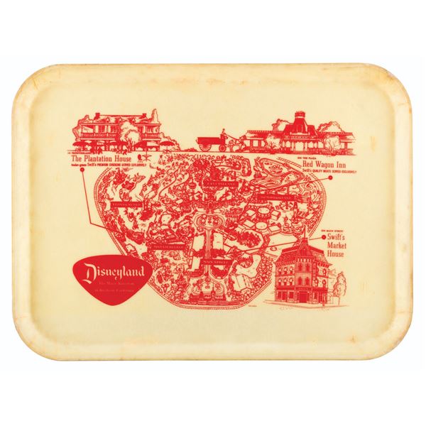 A Swift's Restaurants Disneyland Map Tray.