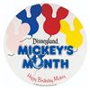 Image 1 : A Disneyland Mickey's Month Happy Birthday Sign.