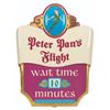 Image 2 : A Peter Pan's Flight Wait Time Sign.