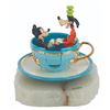 Image 1 : A Ron Lee Mad Tea Party Mickey & Goofy Sculpture.