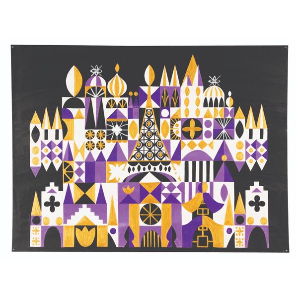 A Mary Blair Concept Painting for It's a Small World.