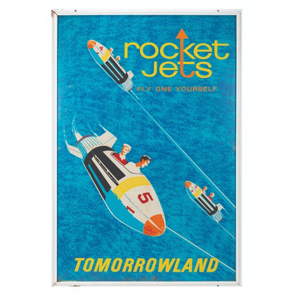 A Park-Used Rocket Jets Attraction Poster with Frame.