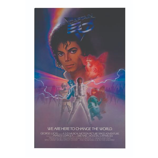 An Original Captain EO Attraction Poster.