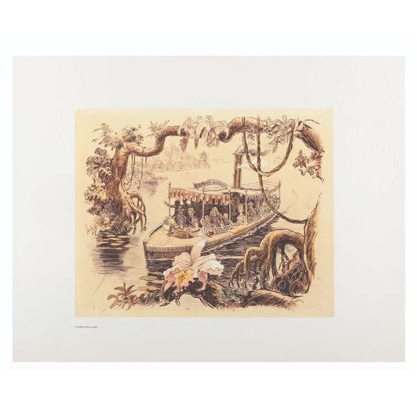 A Harper Goff Jungle Cruise Disneyland Hotel Print.