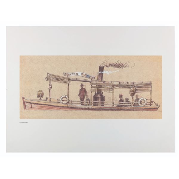 A Harper Goff Amazon Belle Disneyland Hotel Art Print.