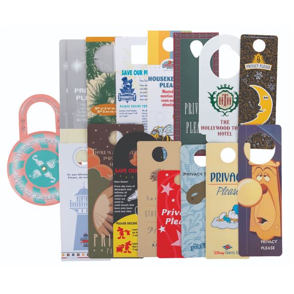A Disney Parks Privacy Door Hanger Collection.