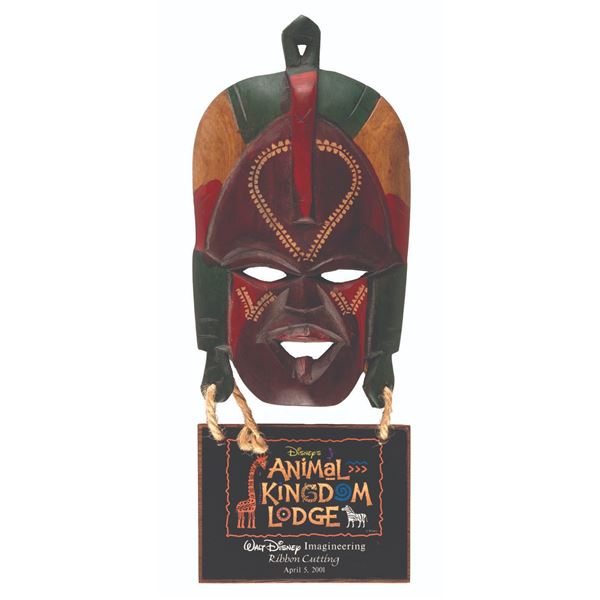 An Animal Kingdom Lodge Ribbon-Cutting Mask.