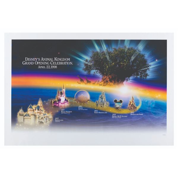 A Disney's Animal Kingdom Grand Opening Poster.