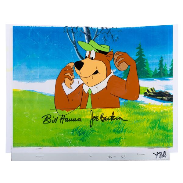 A Hanna-Barbera Signed Yogi Bear Production Cel.