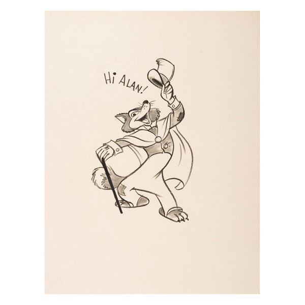A Drawing of Honest John from "Pinocchio."