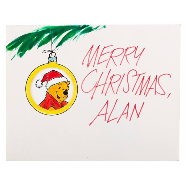A Pooh & Eeyore Christmas Card from Larry Clemmons.
