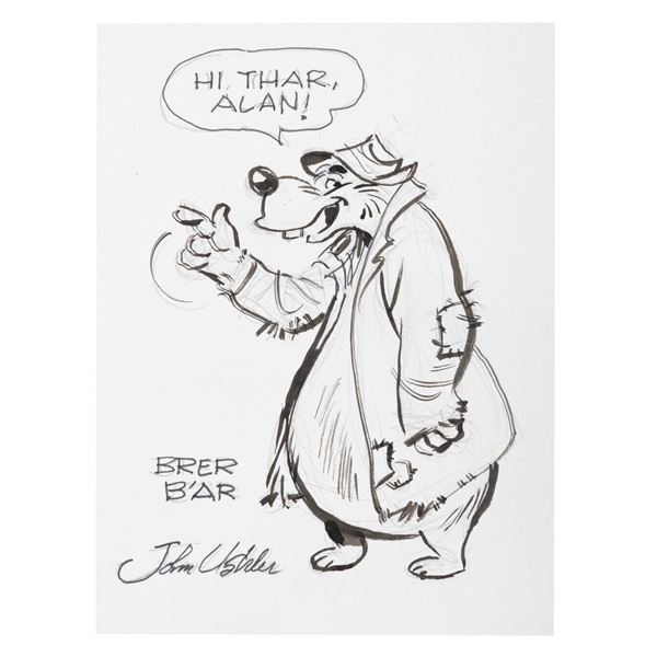 A Brer "B'ar" Drawing Signed By John Ushler.